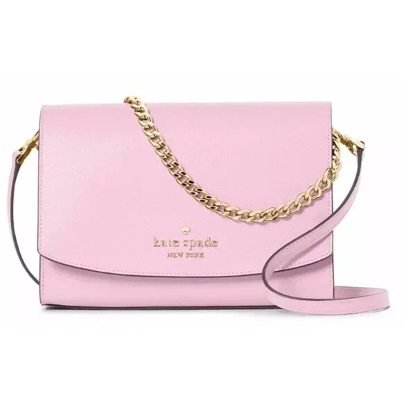 S Kate Spade Carson Convertible Crossbody Bag Pink Leather WKR00119 NWT $299 - Picture 3 of 9